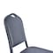Leisuremod Cove Stackable PU Leather Dining Chair with Gold Speckle Metal Base CCBL-18BL - alternate 2