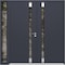 Vdomdoors Aluminum Double Doors Cynex 6777 Grey 1 Sidelight Mirrored Clear Glass Modern Painted 84x96 (W72+12 CYNEX6777DEXD-GRE-W72+12xH96-LH-O - alternate 1