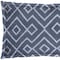 Homeroots 13" X 21" Blue And Gray Diamond Linen Throw Pillow Cover with Embroidery 608180 - alternate 2
