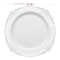 Smarty Had A Party White with Silver Fancy Round Disposable Plastic Dinnerware Value Set, 240PK 8880-WHSVP-CASE - alternate 3