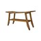 Homeroots Compact Curvilinear Teak Shower Outdoor Bench With Shelf In Natural Finish 376739 - alternate 2