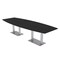 Skutchi Designs Boat Conference Table With Power Unit, 48 in W, 120 in L, Black HAR-BOT-48x120-DOU-U999ST19-NA - alternate 1