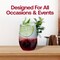 Smarty Had A Party 12 oz. Clear with Silver Elegant Stemless Plastic Wine Glasses (64 Glasses), 64PK 3712-CL-S-CASE - alternate 3