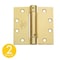 Global Door Controls 4.5 in. x 4.5 in. Spring Full Mortise Square Corner Door Hinge with Fixed Pin - Pack of 2 CPS4540-US4-M - alternate 1