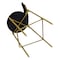 Homeroots Set of Two 29" Black and Gold Velvet and Metal Low Back Bar Height Bar Chairs, 2PK 719633 - alternate 3