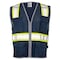 Dome75 Hi-Vis Safety Vest SM/MD Class Non-ANSI/Enhanced Visibility , Zipper 6 Pockets, 2 Mic Tab DV2183 - alternate 1
