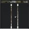 Vdomdoors Aluminum Double Doors Cynex 6777 Black Top Transom Mirrored Clear Glass Modern Painted (W72xH80+14) CYNEX6777DEXD-BLK-W72xH80+14-LH-I - alternate 2