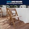 Flash Furniture HERCULES Chestnut Indoor/Outdoor Lightweight Wood Look Resin Folding Event Chair with Slatted Seat LE-L-1-CHSNT-SLAT-GG - alternate 4
