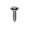 Auveco 8 x 5/8in Phillips Oval Head Sems Tapping Screw Flush Chrome, 100PK 2774 - alternate 1