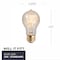 Bulbrite 60W Dimmable Antique A19 Incandescent Light Bulbs, Medium E26 Base, 2200K, 4PK 861167 - alternate 3