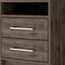 Homeroots 20" Dark Brown Wood Two Drawer Nightstand 534902 - alternate 2