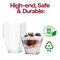 Smarty Had A Party 3.5 oz. Clear Square Disposable Plastic Mini Cups with Lids (288 Cups), 288PK 2638-CASE - alternate 2
