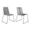 Homeroots Set of Two 23" Gray Metal Outdoor Dining Chair, 2PK 490262 - alternate 2
