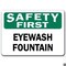 Signmission Safety Sign, 14 in Height, Plastic, 10 in Length, Eyewash Fountain SF-Eyewash Fountain - alternate 1
