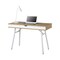 Homeroots 45" Oak and White Wood and Stainless Steel Computer Desk 723726 - alternate 2
