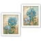 Homeroots Set Of Two Paris Floral Postcard White Framed Print Wall Art, 2PK 405712 - alternate 1