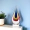 Homeroots 12" Clear Red Blue Yellow Murano Glass Modern Abstract Tabletop Sculpture 376135 - alternate 2
