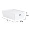 Bella Storage Solutions Bella Small White Stackable Storage Bins w/ Lids - Modular Bathroom/Kitchen/Closet Organizer, 4PK 606583 - alternate 2