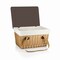 Picnic Time Family Of Brands Canasta Grande Wicker Basket, Beige Canvas with Red & White Gingham Pattern Lid 119-00-300-000-0 - alternate 3