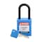 Brady Padlock, Keyed Different, Nylon, Blue, 1 1/2 in Shackle Height, 1 1/2 in Body Width, 1 No. of Keys SDPL-BLU-38PL-KD - alternate 1