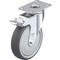 Blickle Swivel Plate Caster, PU, 5", Brake, Caster Load Rating Range: Light-Duty LKPA-PATH 126KF-12-FI - alternate 1