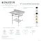 Kingston Brass 36-Inch Carrara Marble Console Sink with Acrylic Legs and Shelf, 8-Inch, 3-Hole KVPB36MASQB5 - alternate 2
