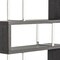 Homeroots 67" Grey Elm and Chrome Four Tier Zig Zag Bookcase 482699 - alternate 4