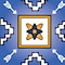 Homeroots 4" x 4" Shades of Blue and Yellow Mosaic Peel and Stick Removable Tiles 400432 - alternate 2