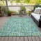 Homeroots 10' X 14' Turquoise Green And Ivory Abstract Washable Indoor Outdoor Area Rug 602604 - alternate 3