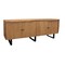 Homeroots 80in Natural Distressed Solid Wood Live Edge Credenza With Four Doors 606283 - alternate 2