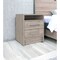 Homeroots 20" Gray Wood Two Drawer Nightstand 543662 - alternate 3
