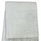Homeroots 50" X 67" Cream And Light Gray Cotton Blend Woven Plaid Throw Blanket with Fringe 632903 - alternate 3