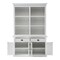 Homeroots 87" White Solid Wood Adjustable Four Tier Bookcase 397122 - alternate 2
