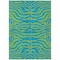 Homeroots 8' X 10' Teal Blue And Green Animal Print Washable Indoor Outdoor Area Rug 600711 - alternate 4