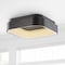 Jonathan Y Rafael 17.7" Integrated LED Metal Flush Mount Ceiling Light, Black JYL7207B - alternate 5