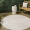 Jonathan Y Odense High-Low Minimalist Angle Geometric Ivory/Cream 6 ft Round Indoor/Outdoor Area Rug SCN101A-6R - alternate 1