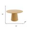 Homeroots 52" Brown Solid Wood Pedestal Base Round Top Dining Table 721012 - alternate 3
