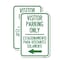 Signmission Bilingual Reserved Parking Sign Visitor Parking Only - , 12'' X 18'', Heavy Gauge Aluminum, 2PK A-1218-2PACK-24303 - alternate 1