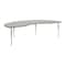 Flash Furniture Wren 96 in x 48 in Kidney Adjustable Height Activity Table, Thermal Laminate Top, Short Legs, Light Gray XU-A4896-KIDNY-LTGRY-T-P-GG - alternate 1
