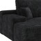 Homeroots 135" Black Corduroy Modular Compression Foam Sofa With Ottoman And Toss Pillows 712945 - alternate 3