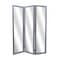 Homeroots 69" Gray Glass Folding Three Panel Screen Room Divider 274679 - alternate 1
