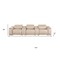 Homeroots 134" Beige Top Grain Leather Reclining USB Sofa And Storage 643702 - alternate 2
