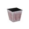 Homeroots 5in Brown and Off White Textural Tone On Tone Recycled Plastic Indoor Outdoor Square Pot Planter 488251 - alternate 3