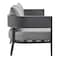 Armen Living Menorca Aluminum Outdoor Coffee Table in Dark Gray SETODMNGRBX4 - alternate 2