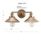 Jonathan Y July 17.5" 2-Light Industrial Farmhouse Metal Vanity Light, Brass Gold JYL7430A - alternate 3