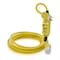 Leviton SJTW GFCI Extension Cord, 14 AWG, Outdoor, 14/3, 1 Outlets, 5-15R, Yellow, Polycarbonate, 5-15P GSCM1-25C - alternate 1