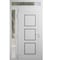 Vdomdoors Front Exterior Prehung Metal-Plastic Door, Manux 8661 White Silk, Side and Top Sidelite Transom, Of MANUX8661EXD-WS-W36+12xH80+14-RH - alternate 1