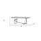 Homeroots 79" Clear And Silver Glass And Stainless Steel Trestle Base Dining Table 284365 - alternate 2