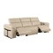 Homeroots 100" Beige Top Grain Leather Reclining Metal USB Sofa 720356 - alternate 3