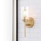 Jonathan Y Juno 13" 1-Light Farmhouse Industrial Metal/Glass Cylinder LED Sconce, Brass Gold/Clear JYL9547B - alternate 2